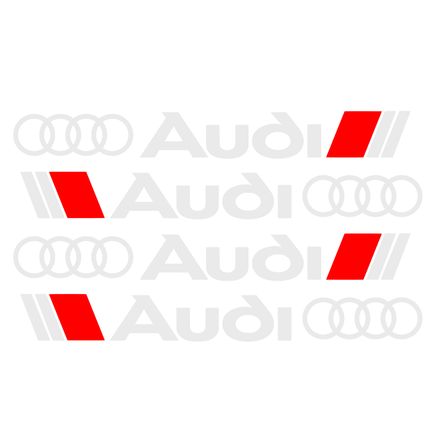Set 4 stickere auto manere Audi diverse modele, rezistente