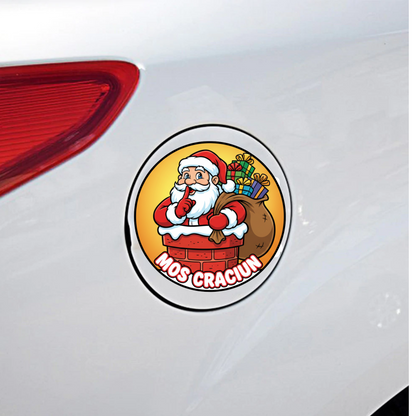 Sticker auto decorativ, abtibild, Mos Craciun, pentru caroserie, geamuri sau clapeta rezervor, v5
