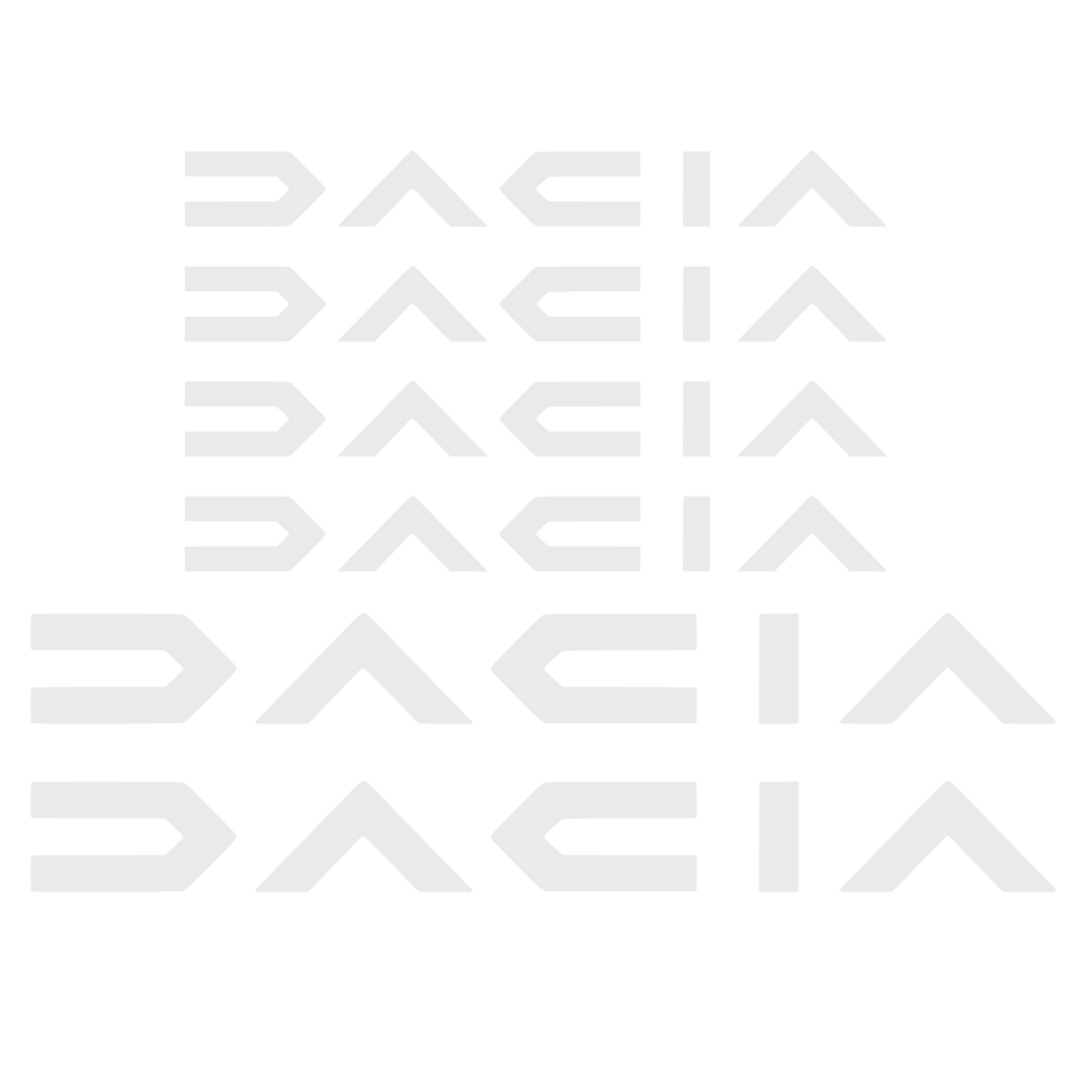 Set 6 stickere pentru manere si capace oglinzi, Dacia