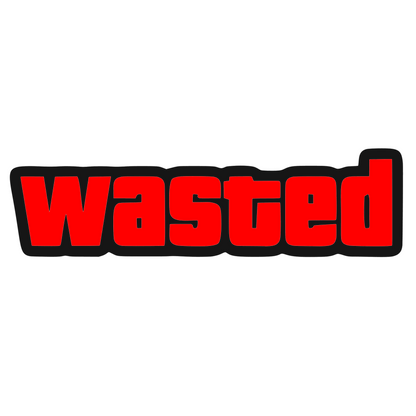 Sticker auto decorativ, rezistent la apa si UV, Wasted