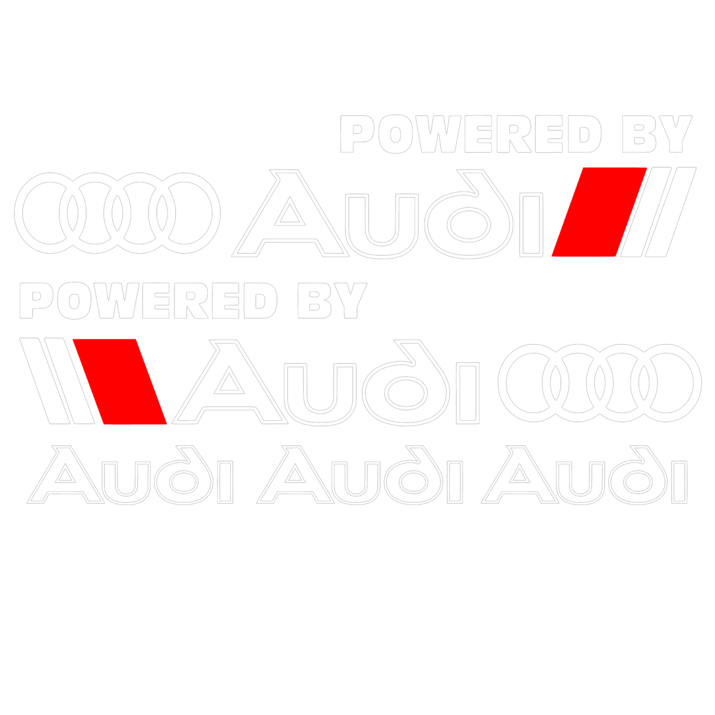 Set stickere Audi, pentru lateral