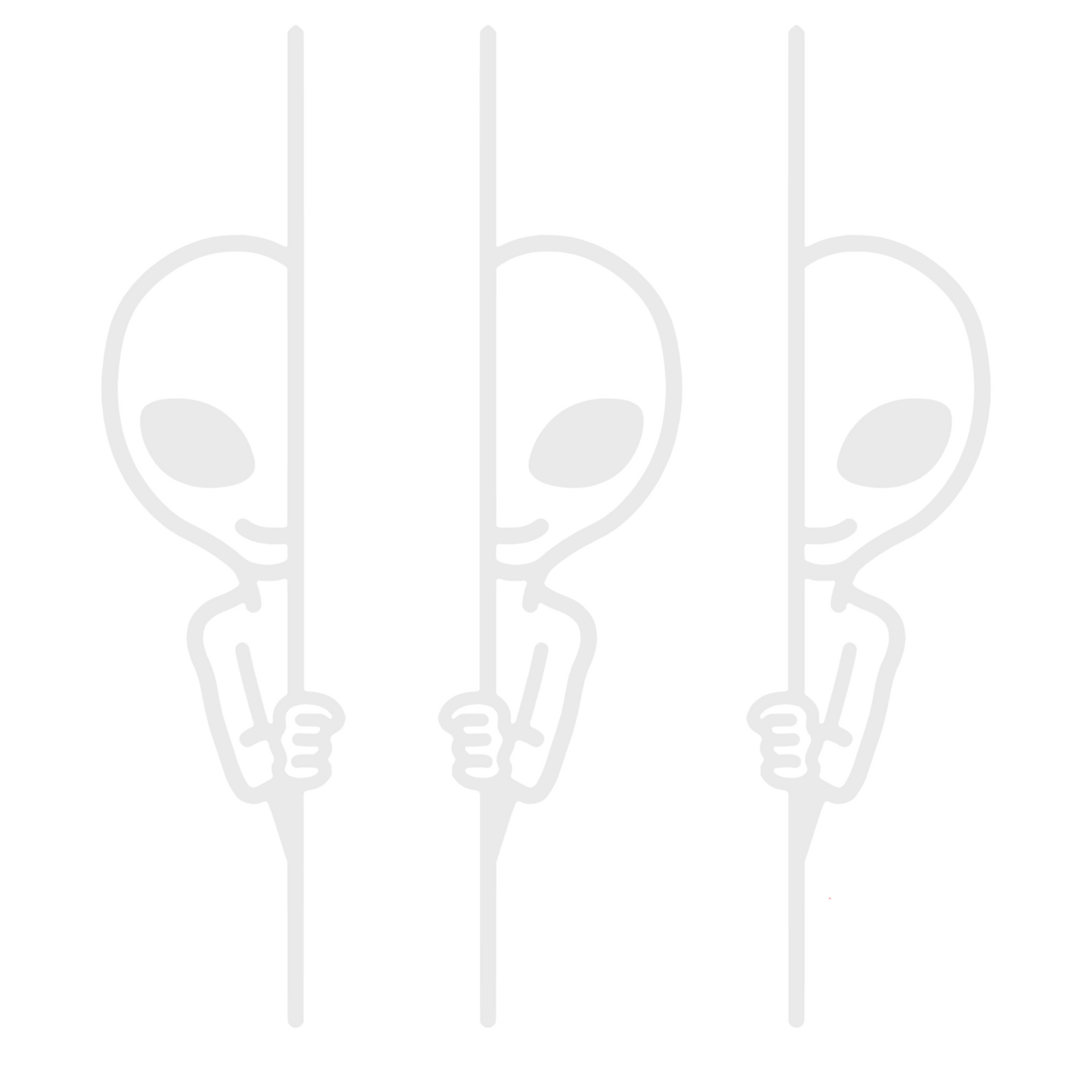 Set 3 stickere decorative, Alien Peek