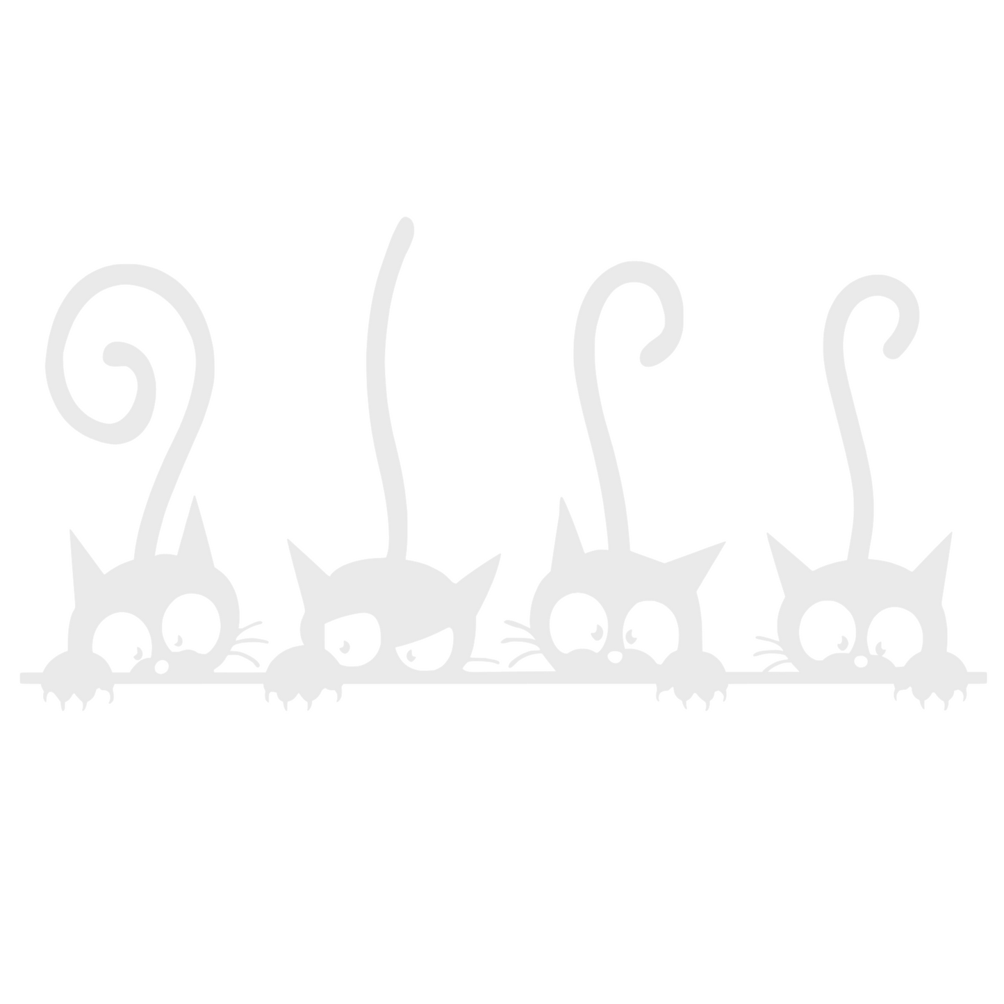Sticker auto decorativ, 4 pisici