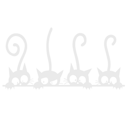 Sticker auto decorativ, 4 pisici