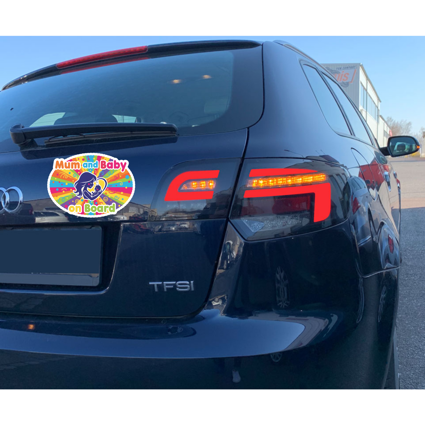 Sticker auto rezistent Mum and Baby on Board v1