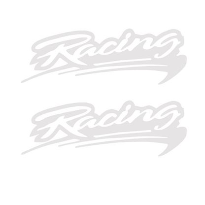 Set 2 Stickere rezistente, scris Racing