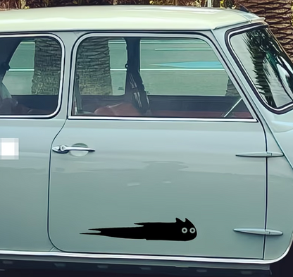 Sticker autocolant auto drăguț cu pisică neagră zburătoare