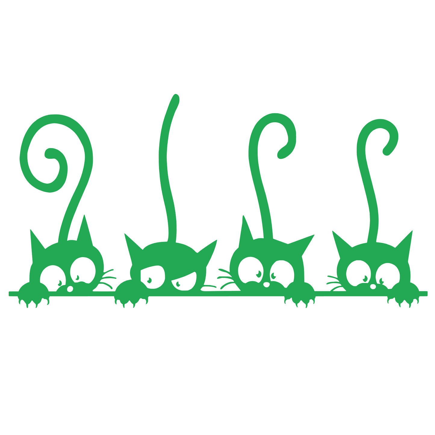 Sticker auto decorativ, 4 pisici