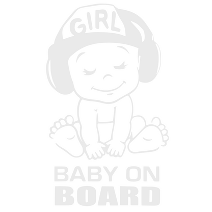 Sticker baby girl on board