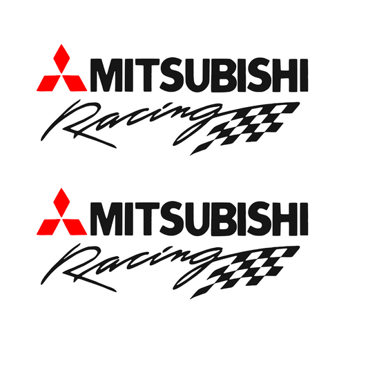 Set 2 stickere auto, decorative, Mitsunishi Racing