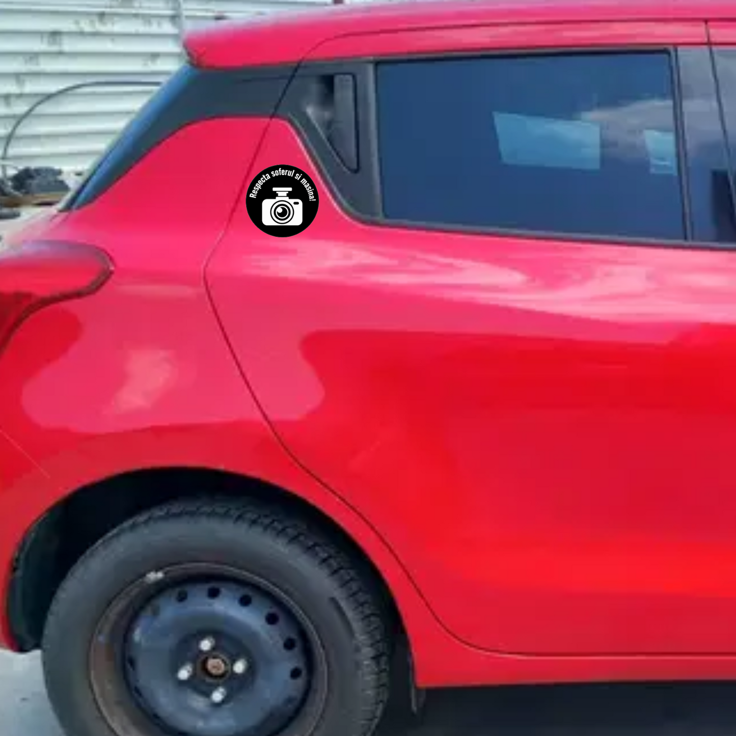 Set 2 stickere rezistente, nu trantiti usa, pentru taxi si uber bolt, respecta usa si soferul, supraveghere video