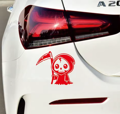 Sticker Auto Grim Reaper – Moartea cu Coasa, Autocolant Decupat