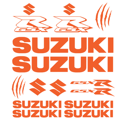 Set 14 Stickere Moto, rezistente la apa, SUZUKI GSX-R