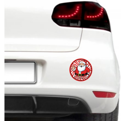 Sticker auto decorativ, abtibild, Mos Craciun, pentru caroserie, geamuri sau clapeta rezervor, v4
