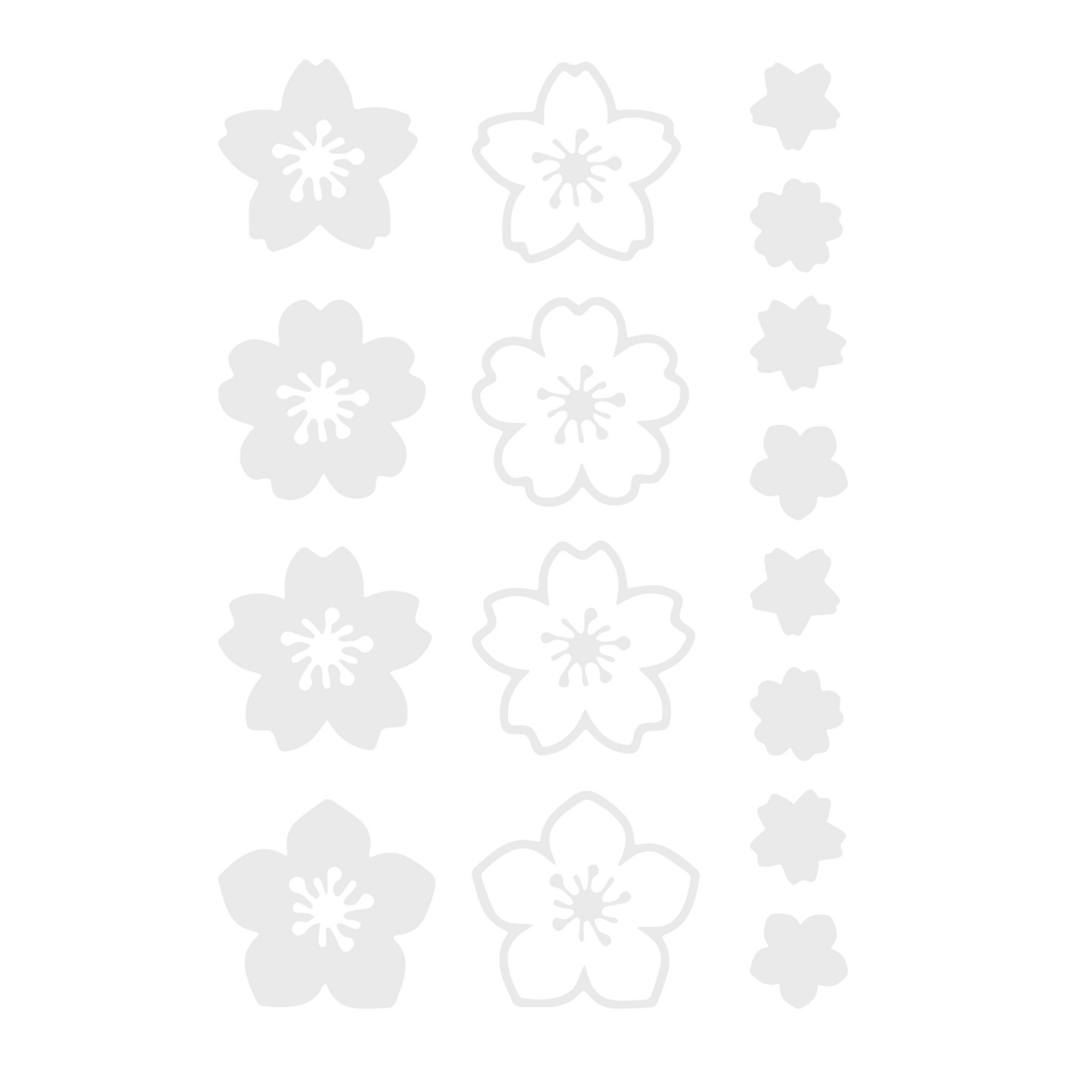 Set 16 stickere auto moto decorativ, tuning, rezistent la apa si UV, Flori de cires