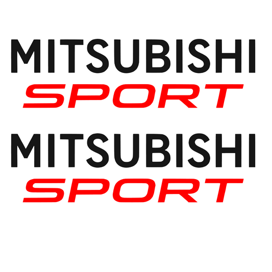 Set 2 stickere auto, decorative, Mitsunishi Sport