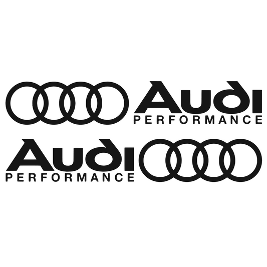 Set 2 stickere auto tuning pentru Audi RS, Audi Performance, rezistente