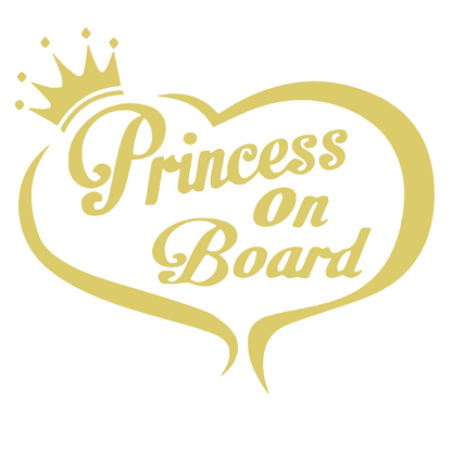 Sticker auto Princess on board cu inima