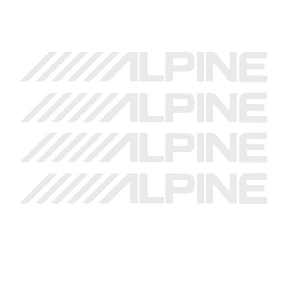 Set 4 Stickere Auto Alpine, 12,9 cm