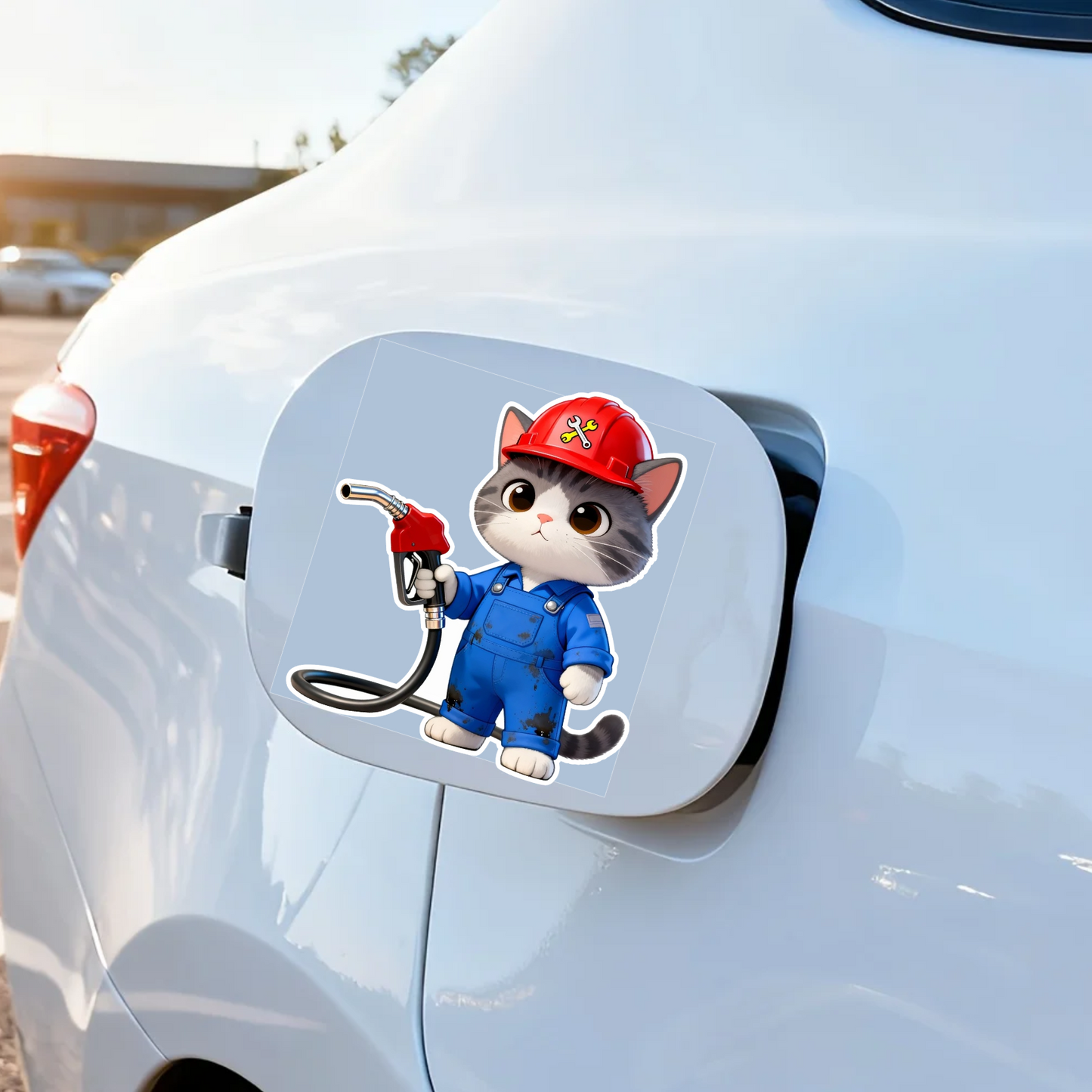 Sticker auto dragut, rezistent, cu pisica de realimentare pentru rezervor