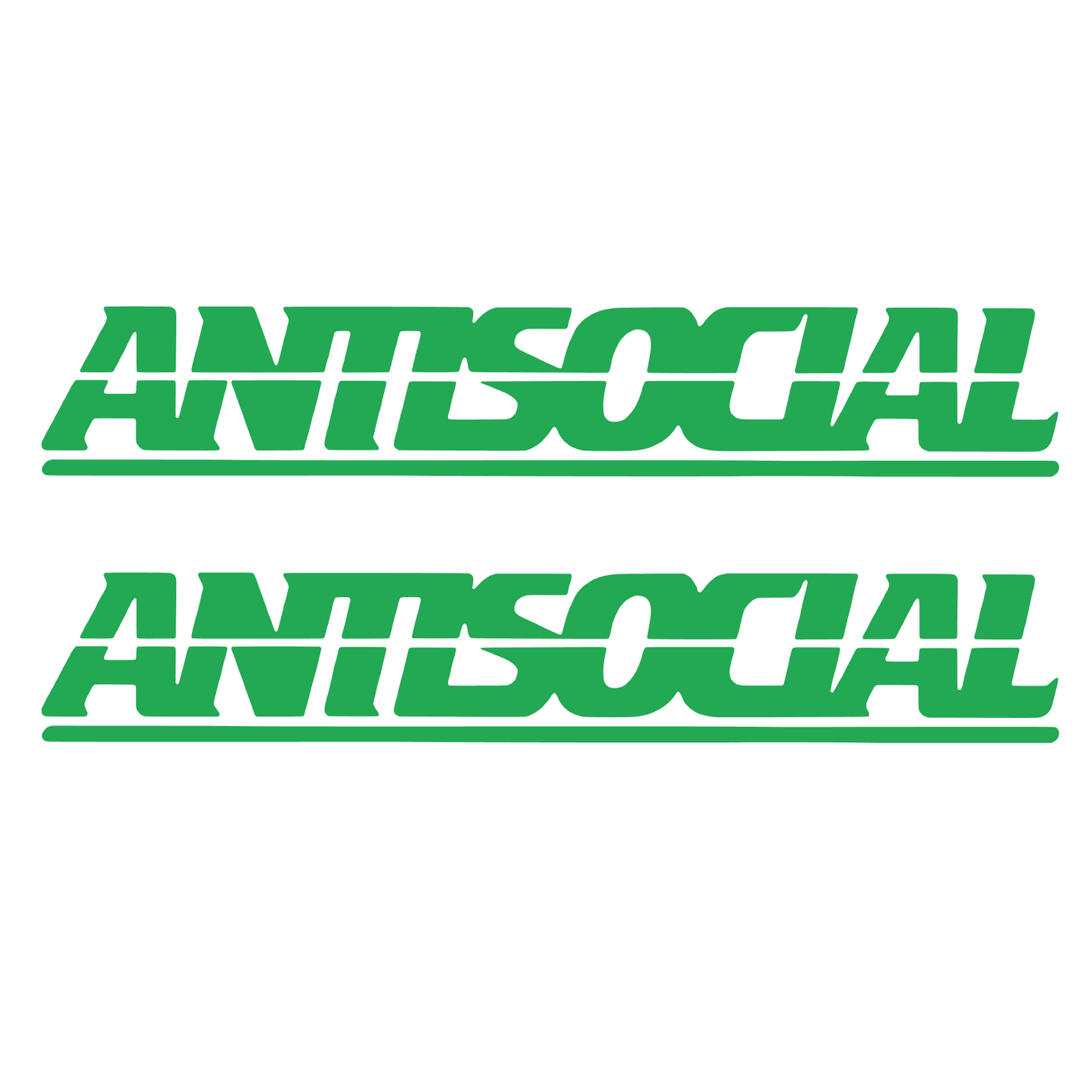Set 2 stickere auto decorative, antisocial