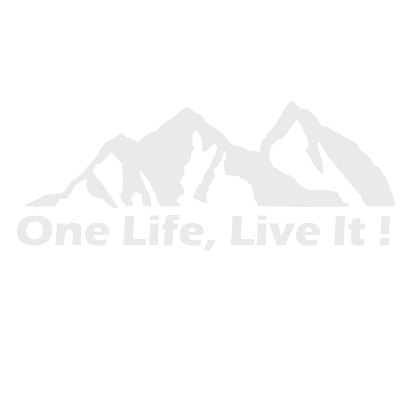 Sticker auto moto decorativ, tuning, rezistent la apa si UV, One life, live it