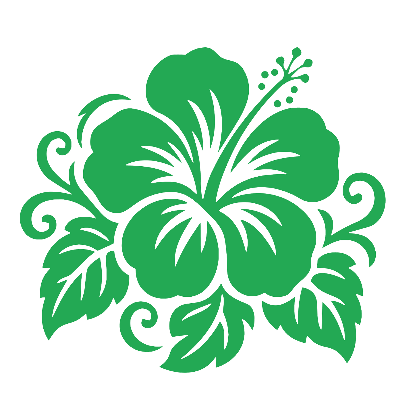 Sticker auto decorativ, floare de hibiscus
