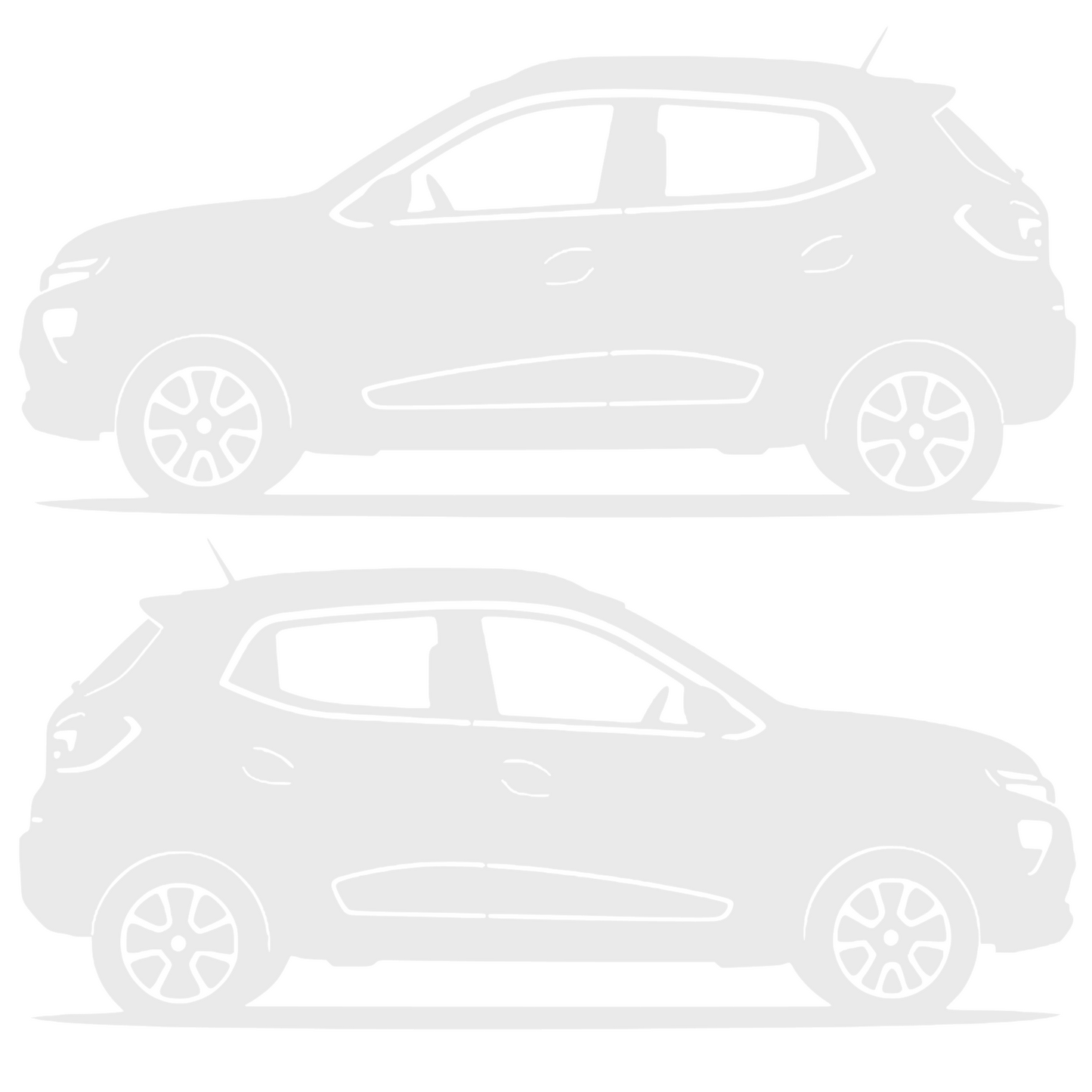 Set 2 stickere rezistente, stanga si dreapta, Dacia Spring