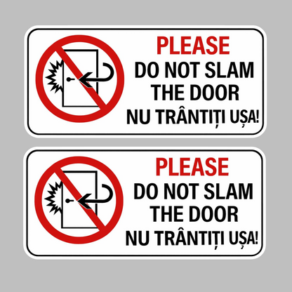 Set 2 stickere auto rezistente, pentru taxi sau Uber/Bolt, nu trantiti usa