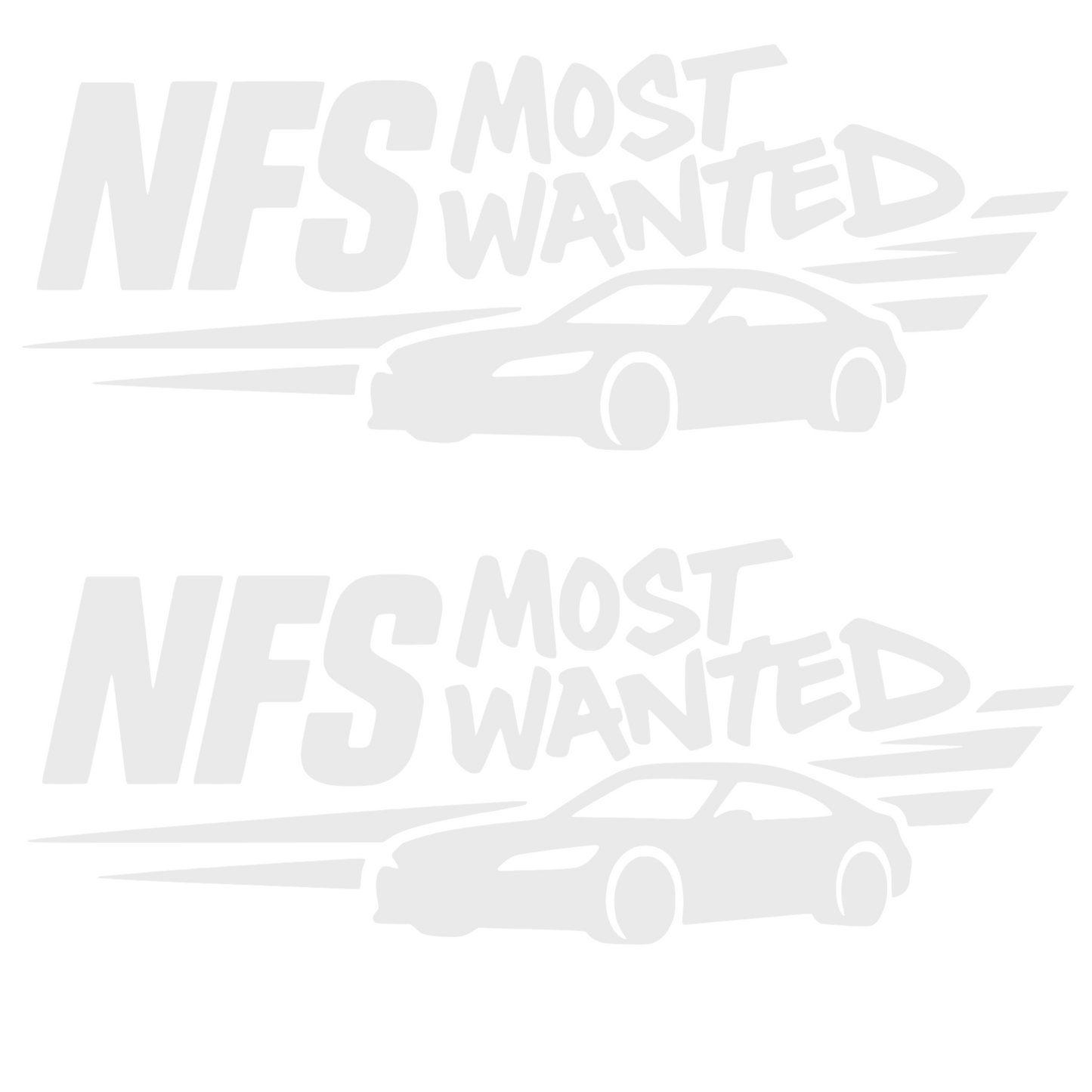 Set 2 stickere auto decorativ, tuning, rezistent la apa si UV, NFS Most Wanted