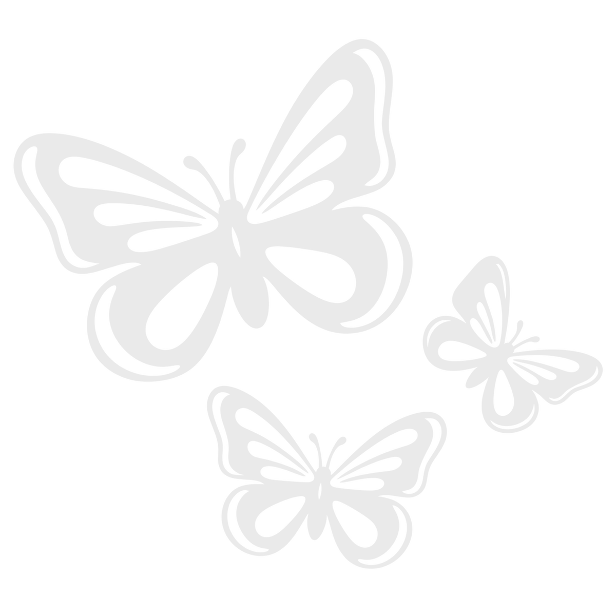 Set 3 Stickere Fluturi Auto – Tribal Decorativ