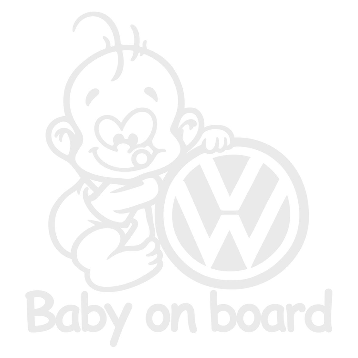 Sticker Volkswagen Baby on Board – Bebeluș la Bord VW