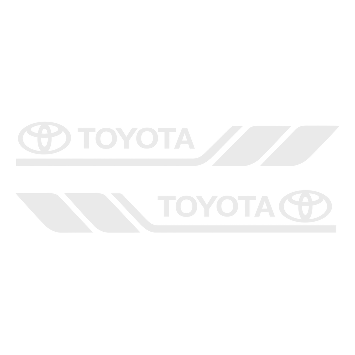 Set 2 stickere laterale Toyota cu dungi sport