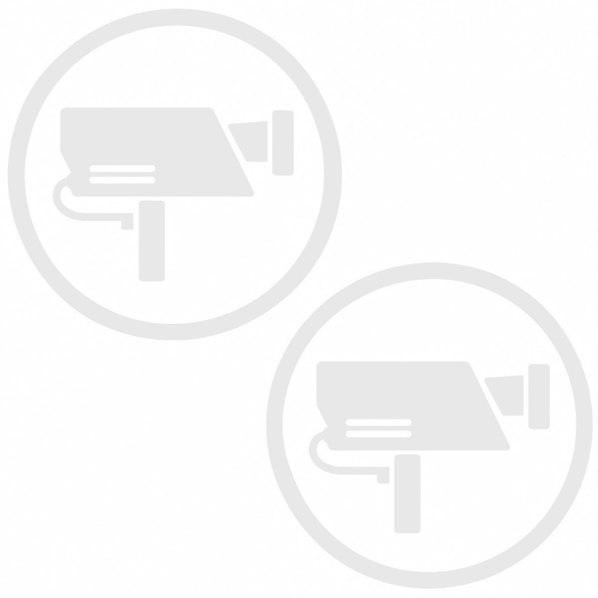 Set 2 Stickere Cameră de Supraveghere Video CCTV – Semn Monitorizare Securitate