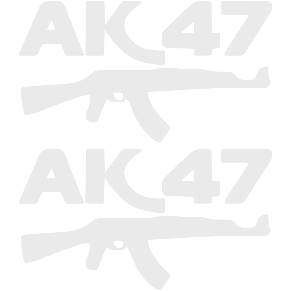 Set 2 stickere auto AK47, 17cm