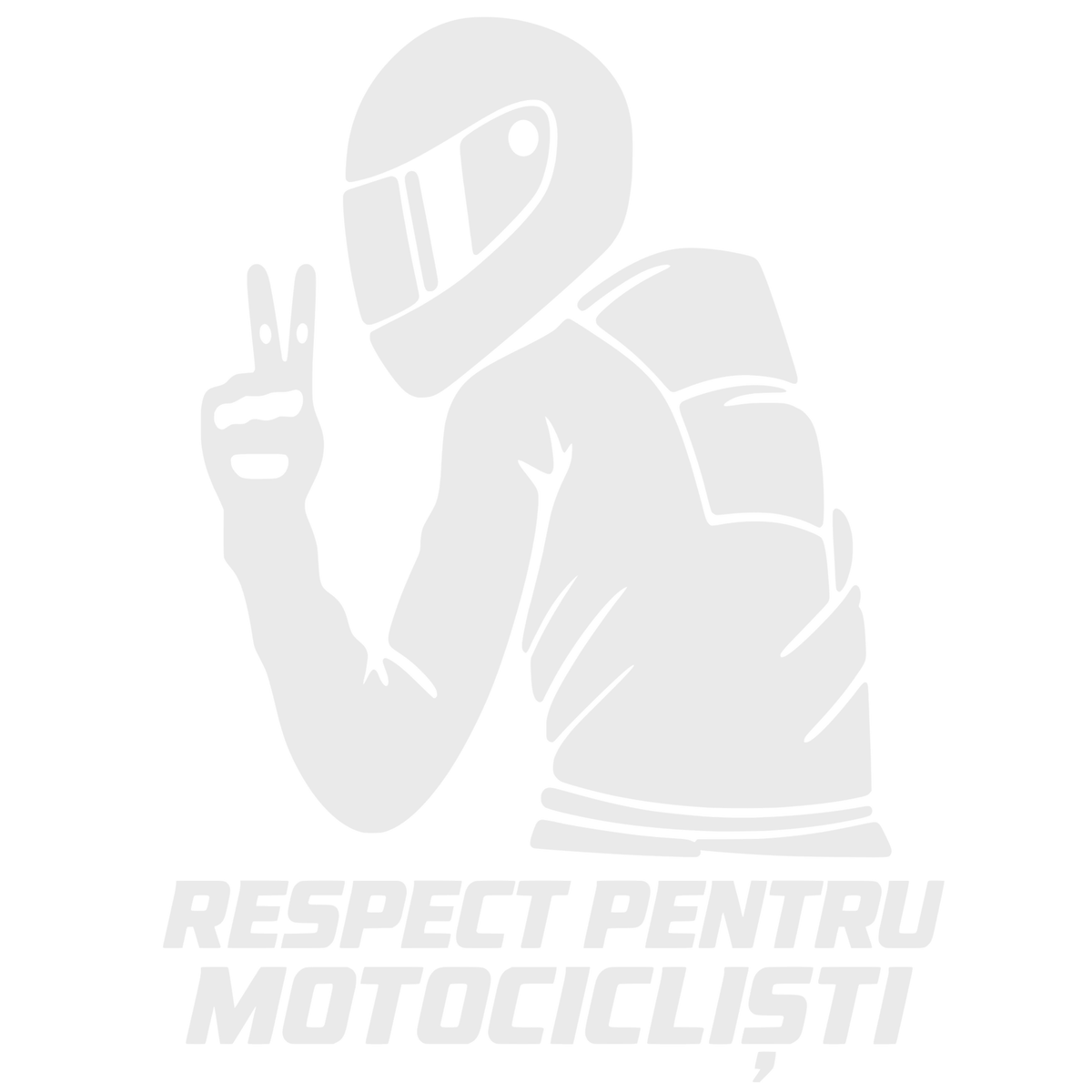 Sticker Moto Respect pentru Motocicliști