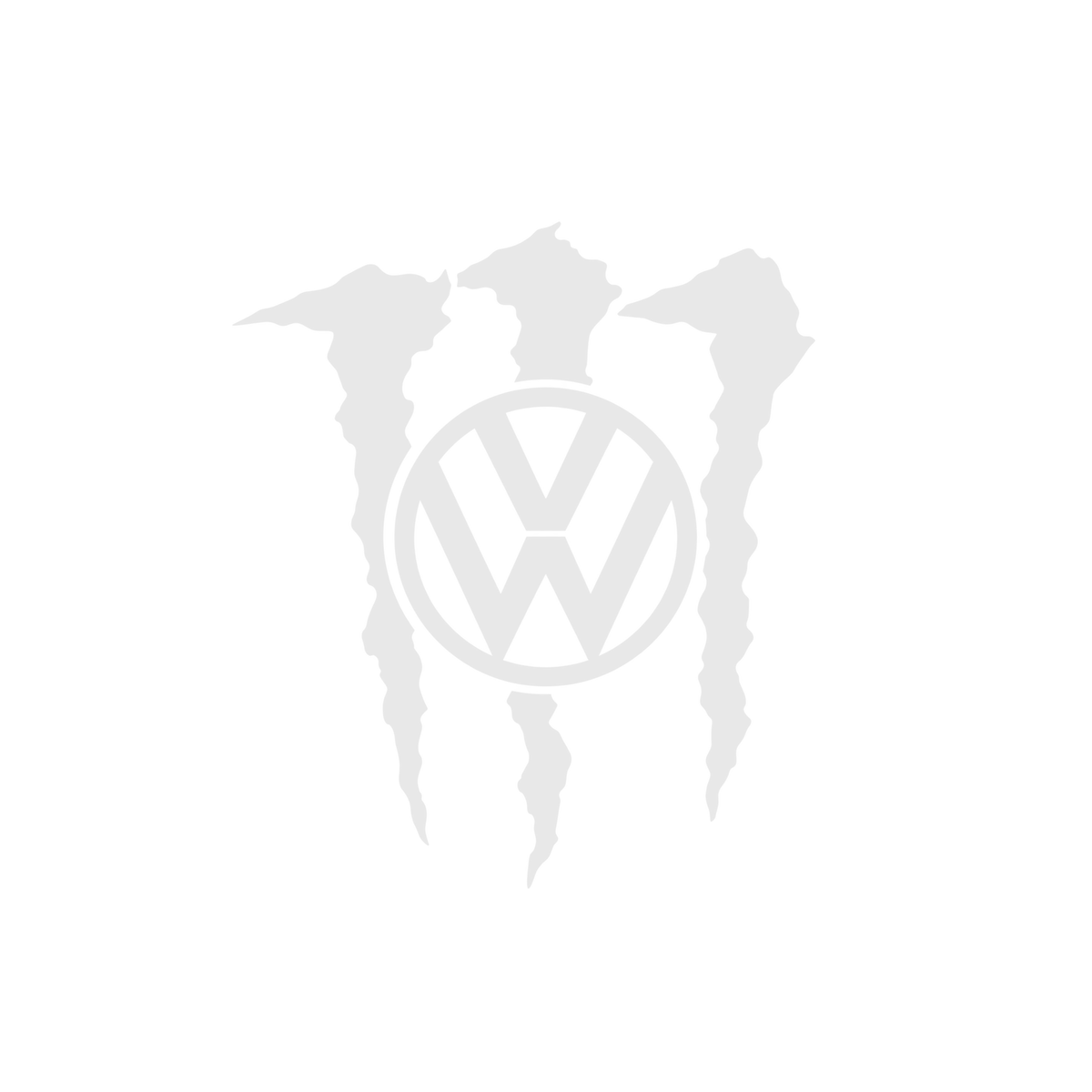 Sticker Volkswagen VW Monster – Logo VW cu Gheare