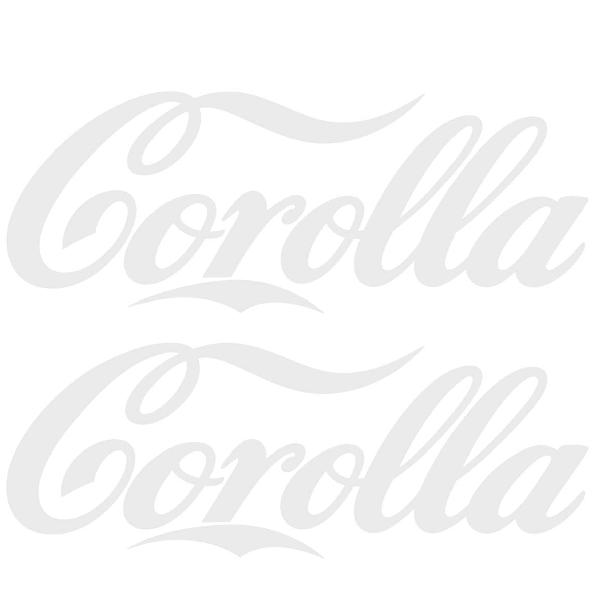 Set 2 Stickere Toyota scris Corolla