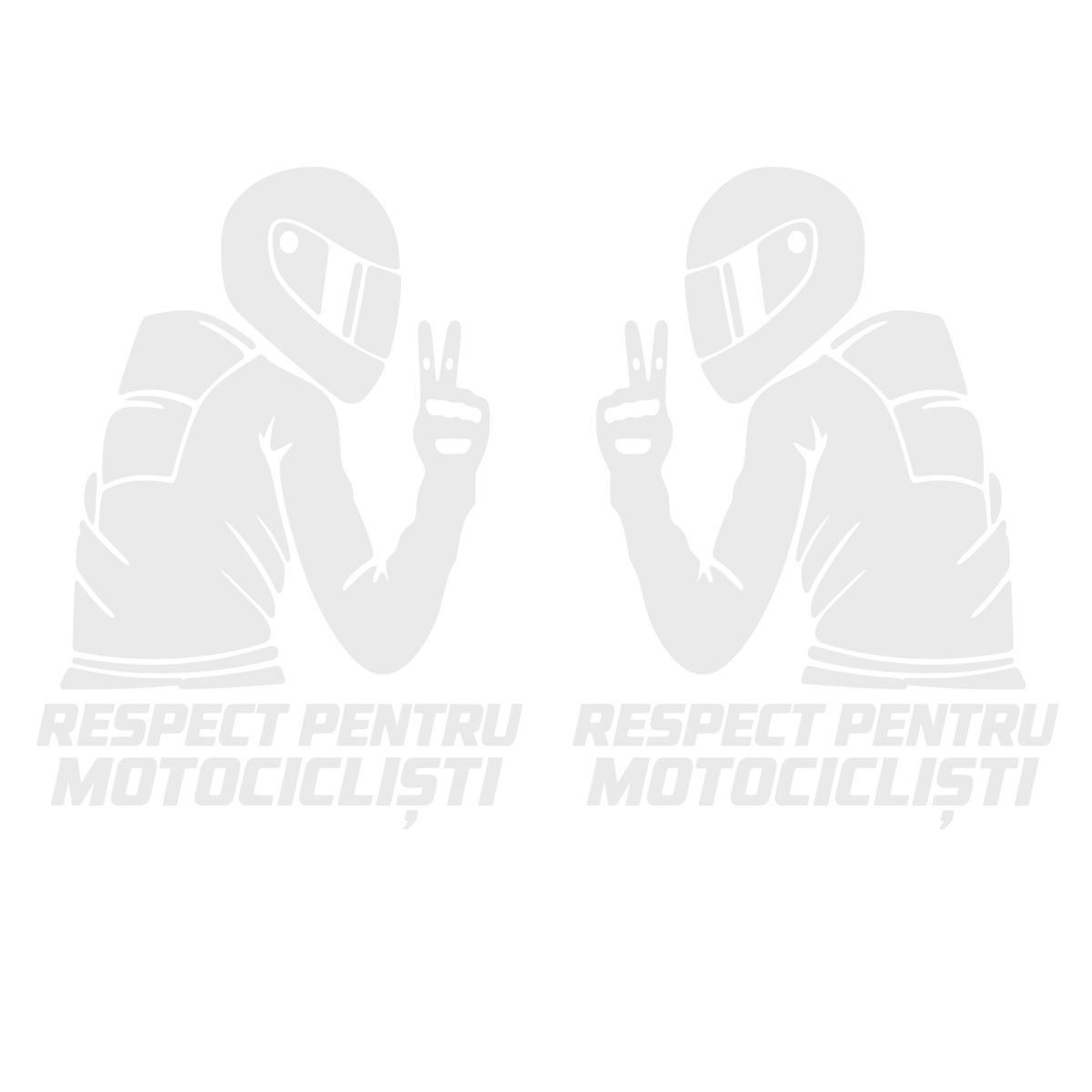 Set 2 Stickere Moto Respect pentru Motocicliști – Stânga + Dreapta