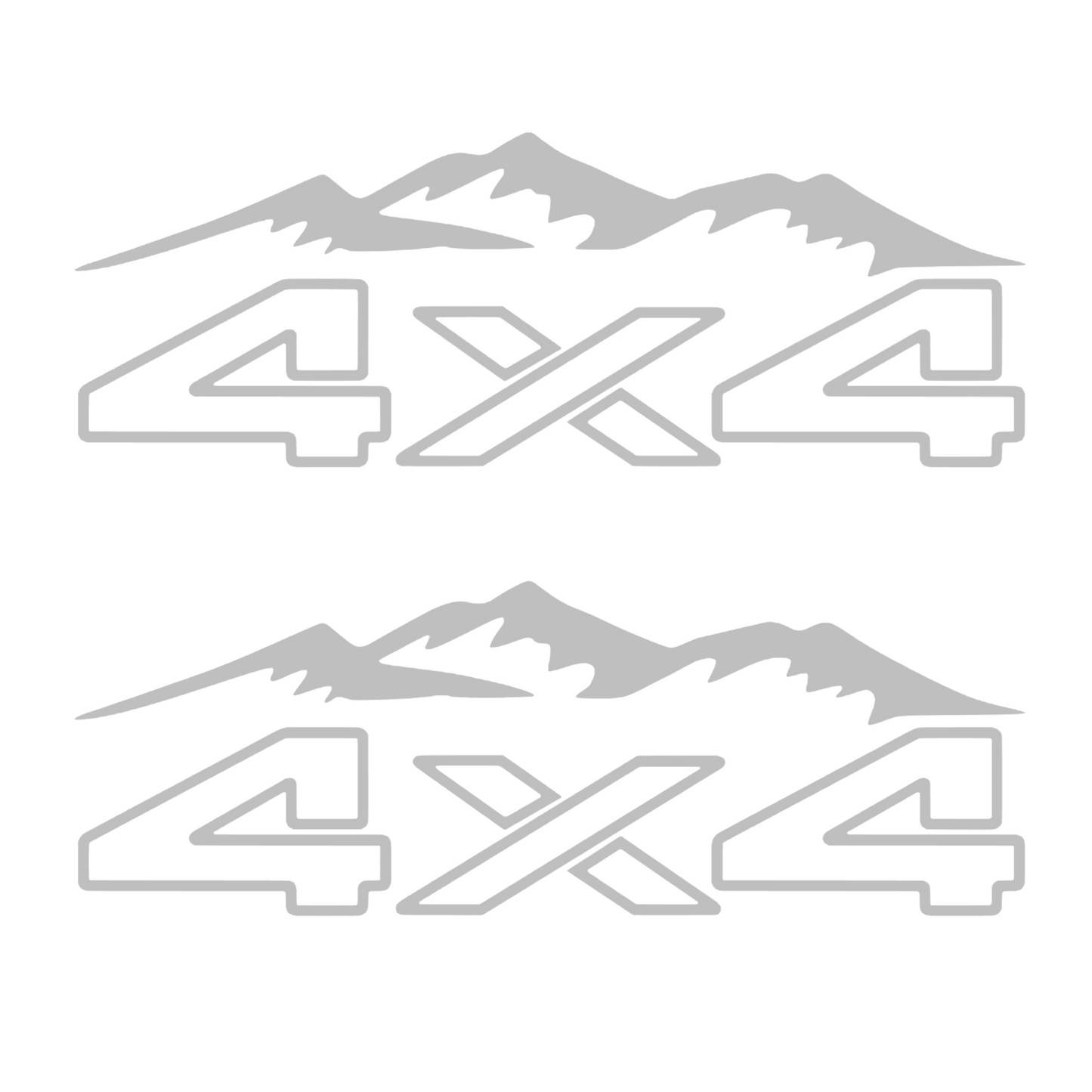 Set 2 stickere auto off road, 4x4, rezistente la exterior