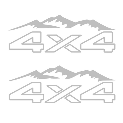 Set 2 stickere auto off road, 4x4, rezistente la exterior