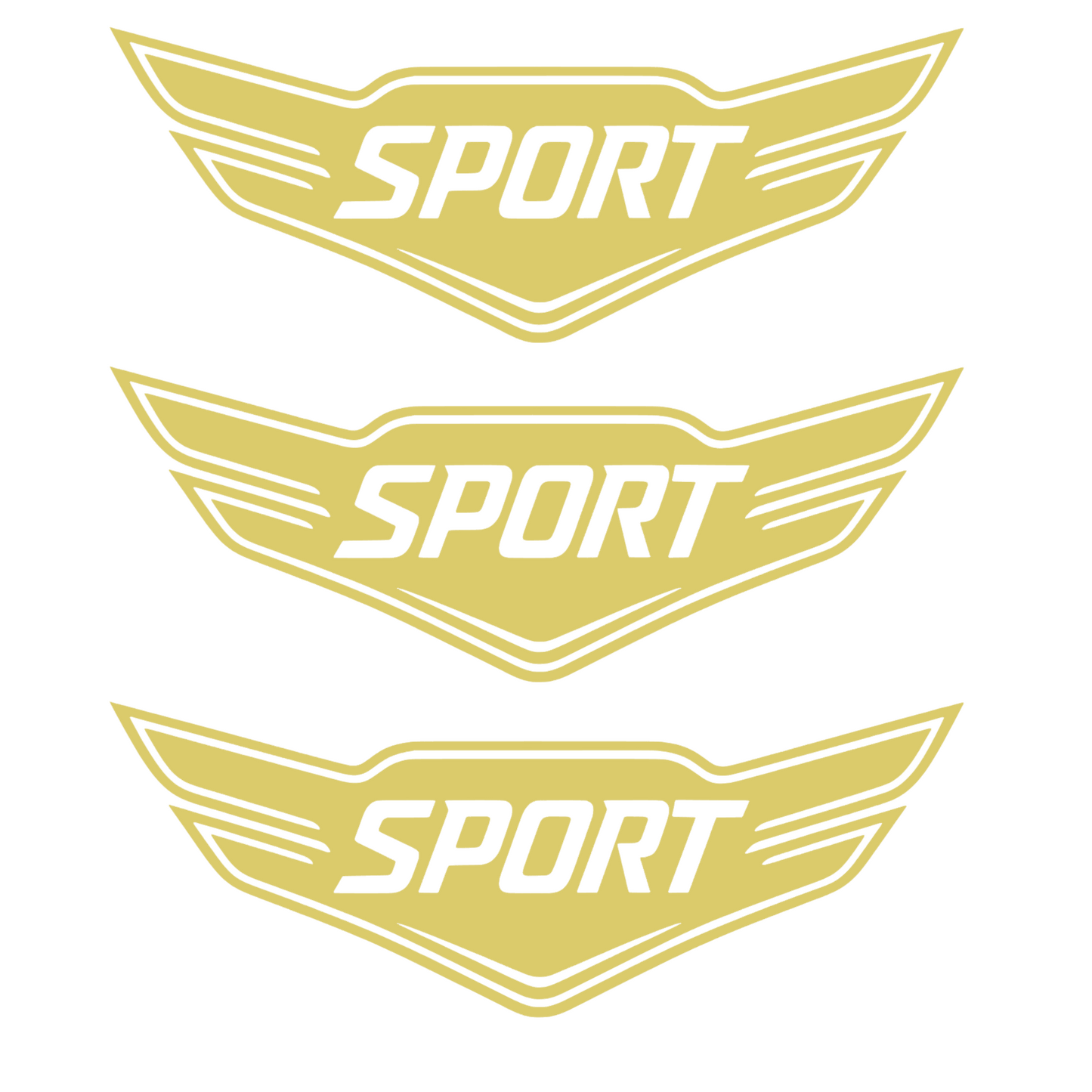 Set 3 stickere auto moto decorativ, tuning, rezistent la apa si UV, Model Sport