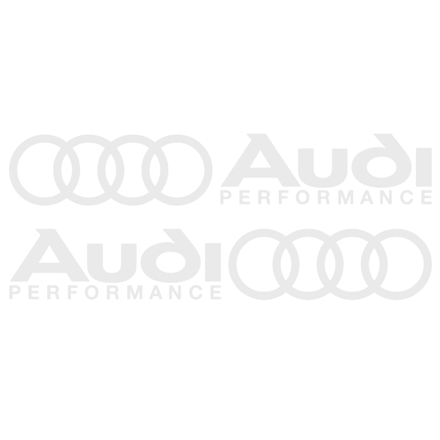 Set 2 stickere auto tuning pentru Audi RS, Audi Performance, rezistente