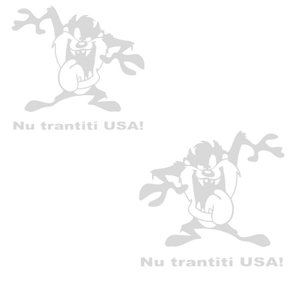 Set 2 stickere decorative Sticker Taxi/Uber/Bolt, Nu trantiti usa TAZZ, stanga si dreapta