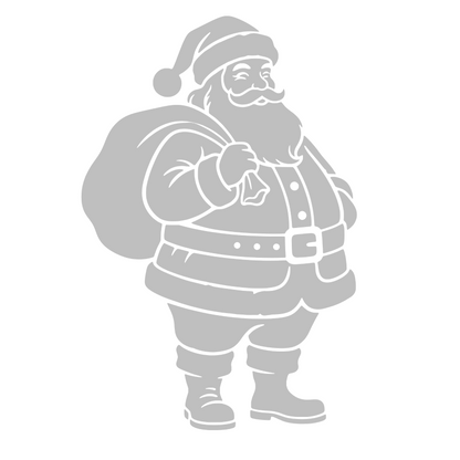 Sticker decorativ, autocolant pentru masina, silueta Mos Craciun