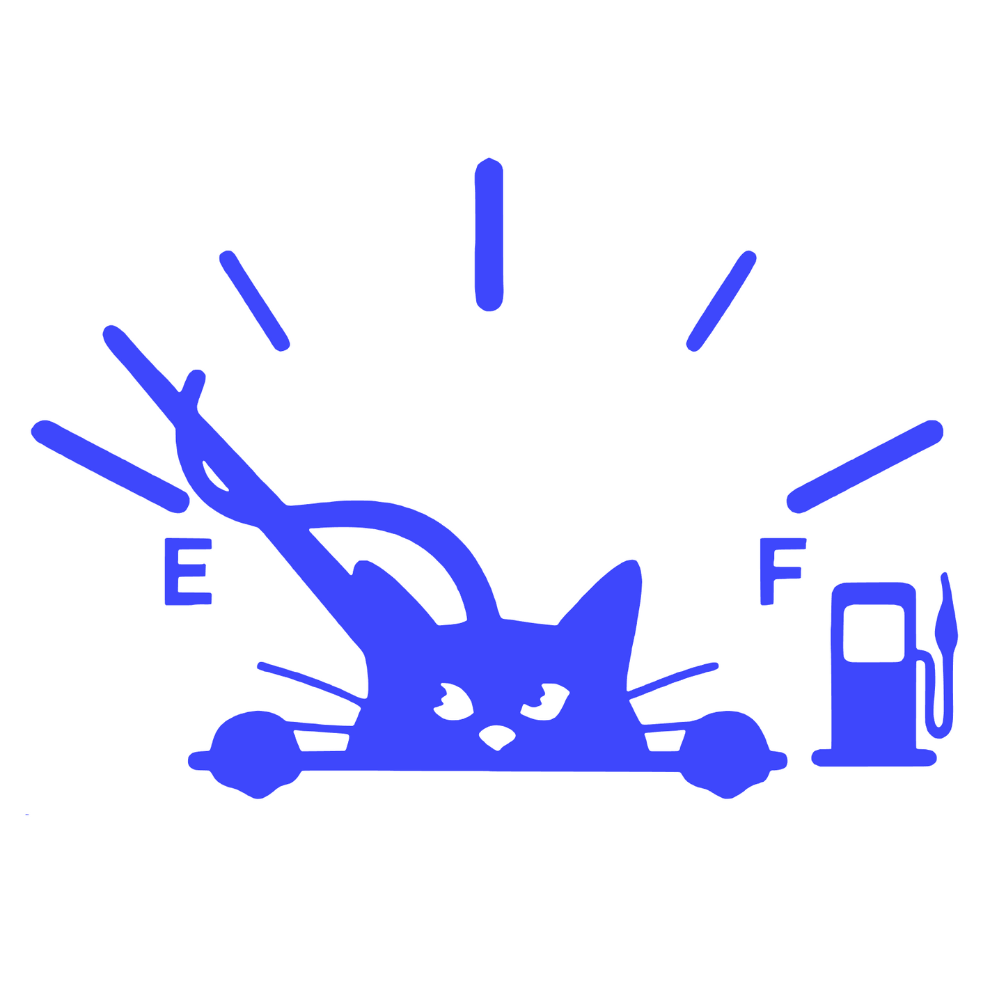 Sticker auto decorativ, pentru capacul rezervorului, model pisica ce se uita din rezervor la nivelul de combustibil