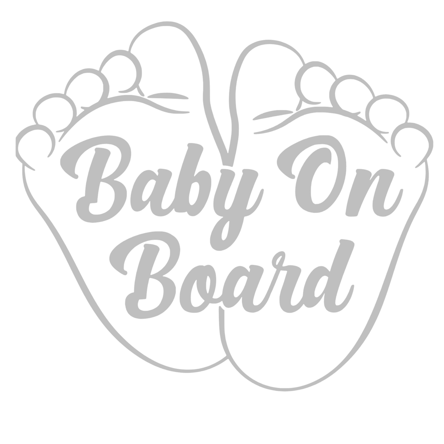 Sticker auto moto decorativ, tuning, rezistent la apa si UV, Baby on board cu picioruse