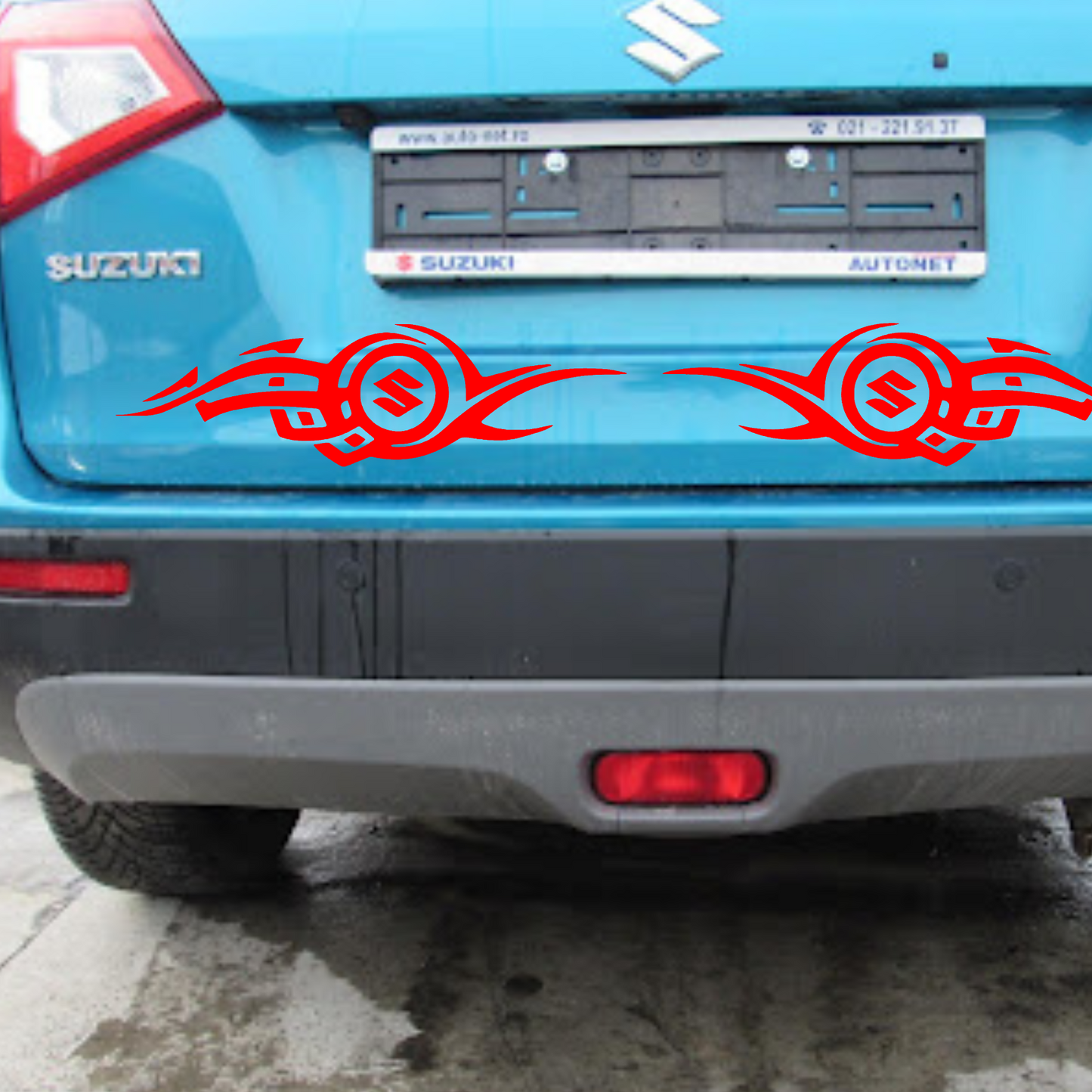 Set 2 stickere auto moto, decorative, Suzuki tribal