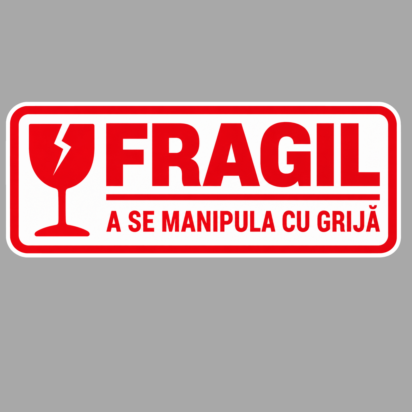 Set Stickere FRAGIL – 5 × 2 cm – Etichete Autocolante pentru Colete – A se Manipula cu Grija