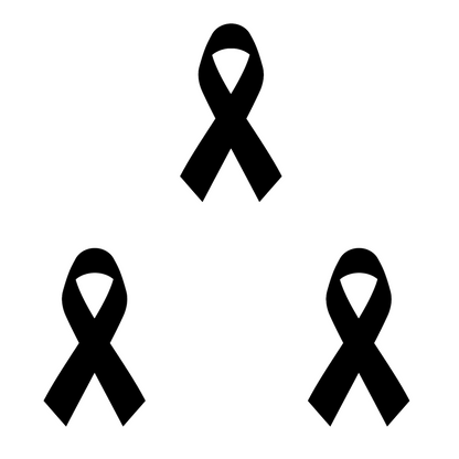 Set 3 Stickere de Doliu – Fundiță Neagră